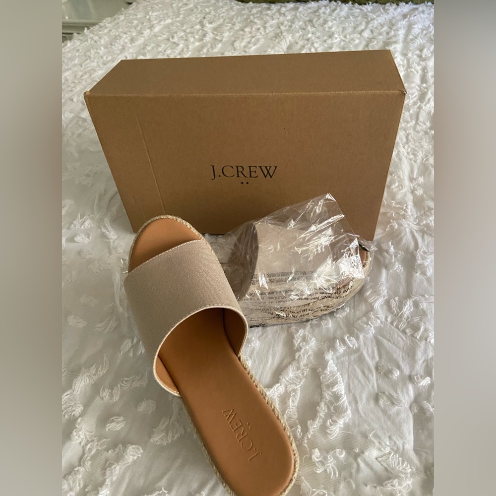 NIB J. Crew espadrille wedges. Size 7.5